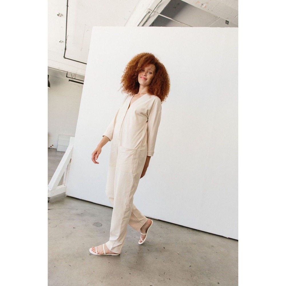 STORQ Maternity Max Utility Jumpsuit 4 Beige Nursing